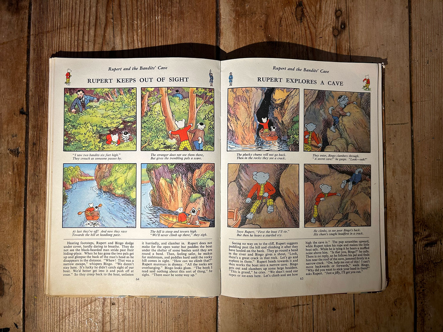 Pages from the 1957 Rupert Bear Annual