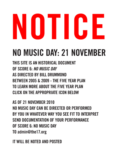 NO MUSIC DAY Notice