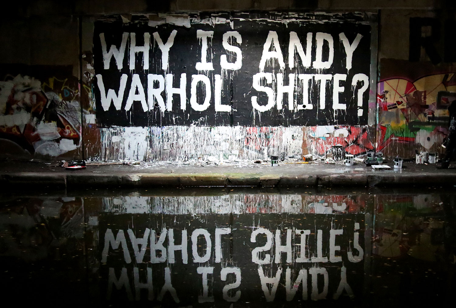 WHY IS ANDY WARHOL SHITE? painting