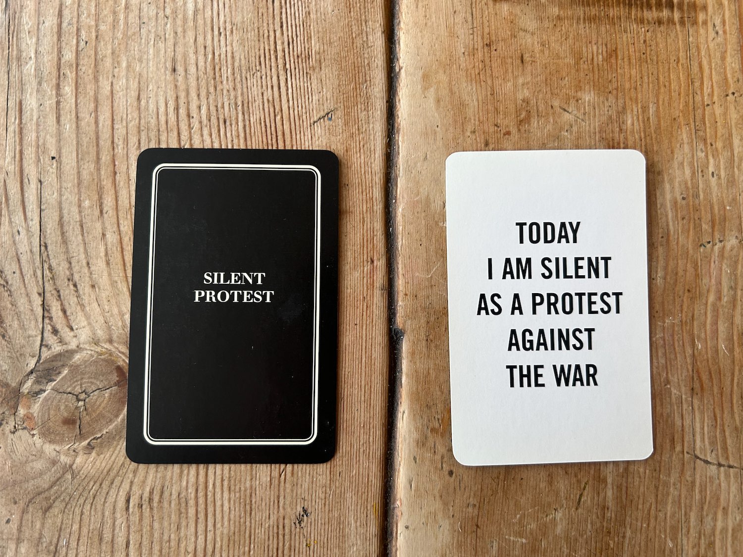 SILENT PROTEST CARD 2/53