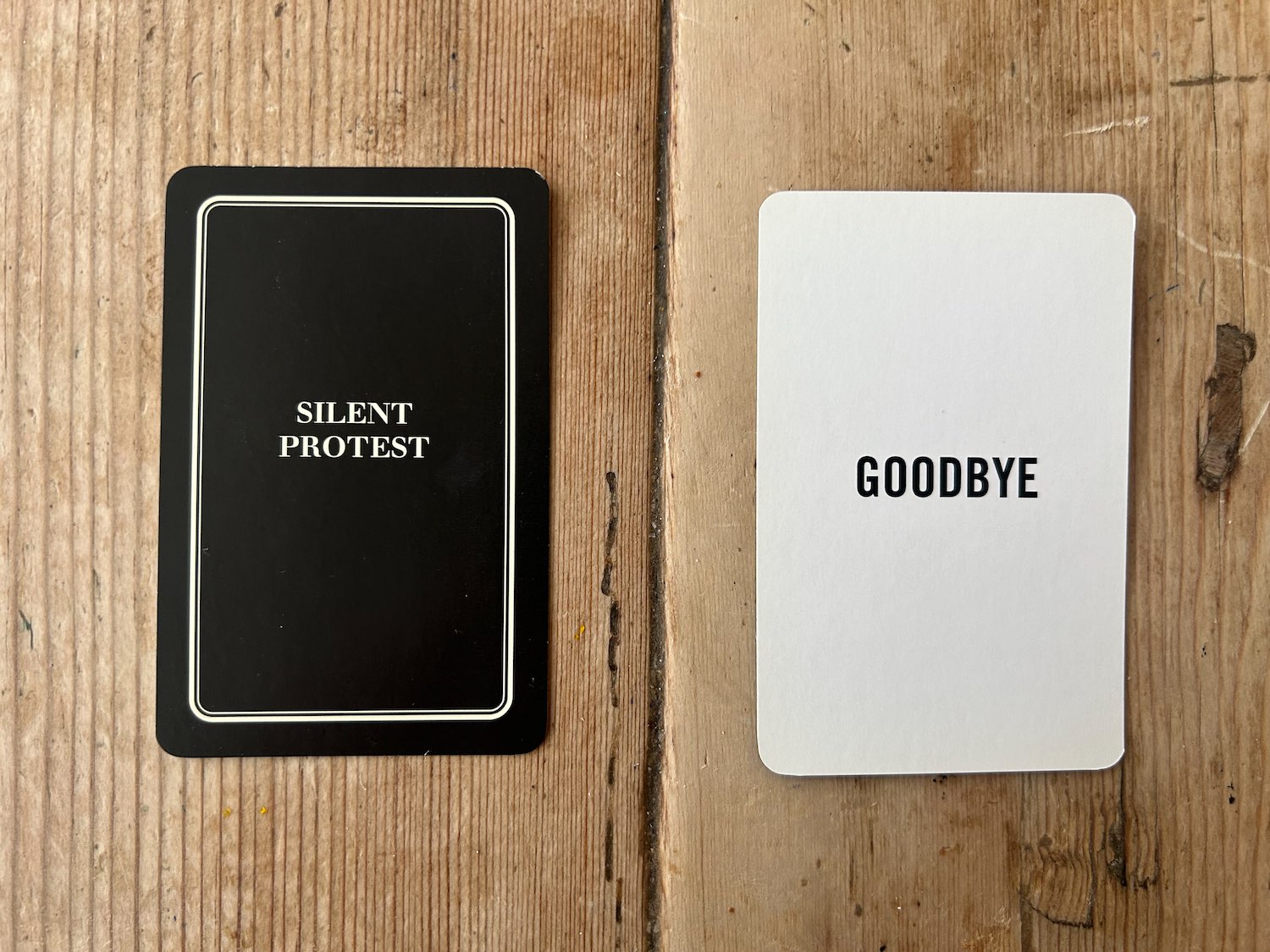 SILENT PROTEST CARD 20/53