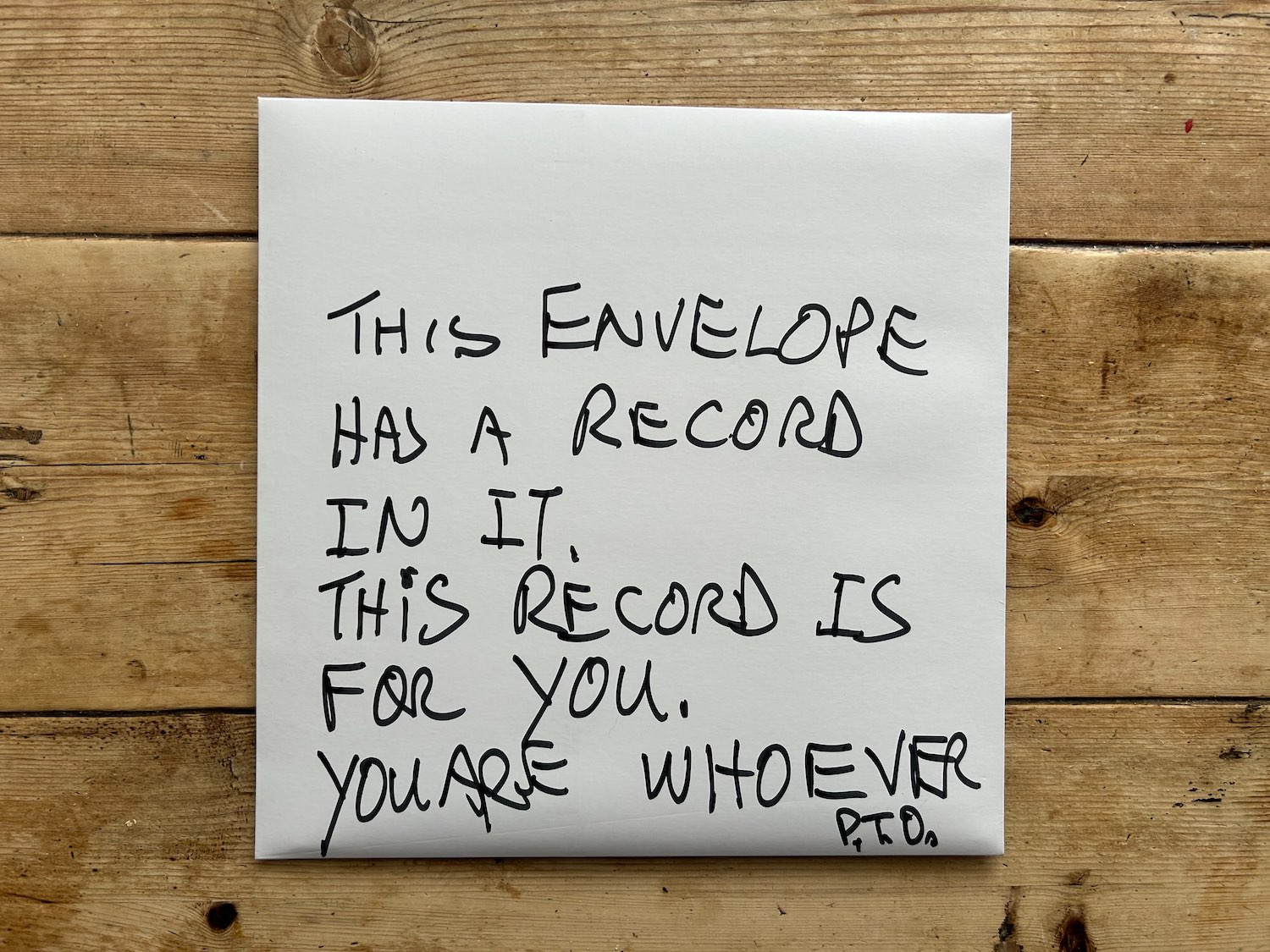 Envelope with record