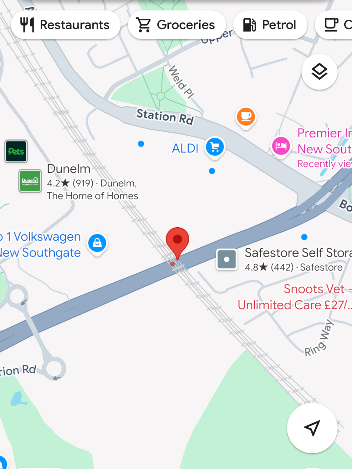New Southgate map screengrab