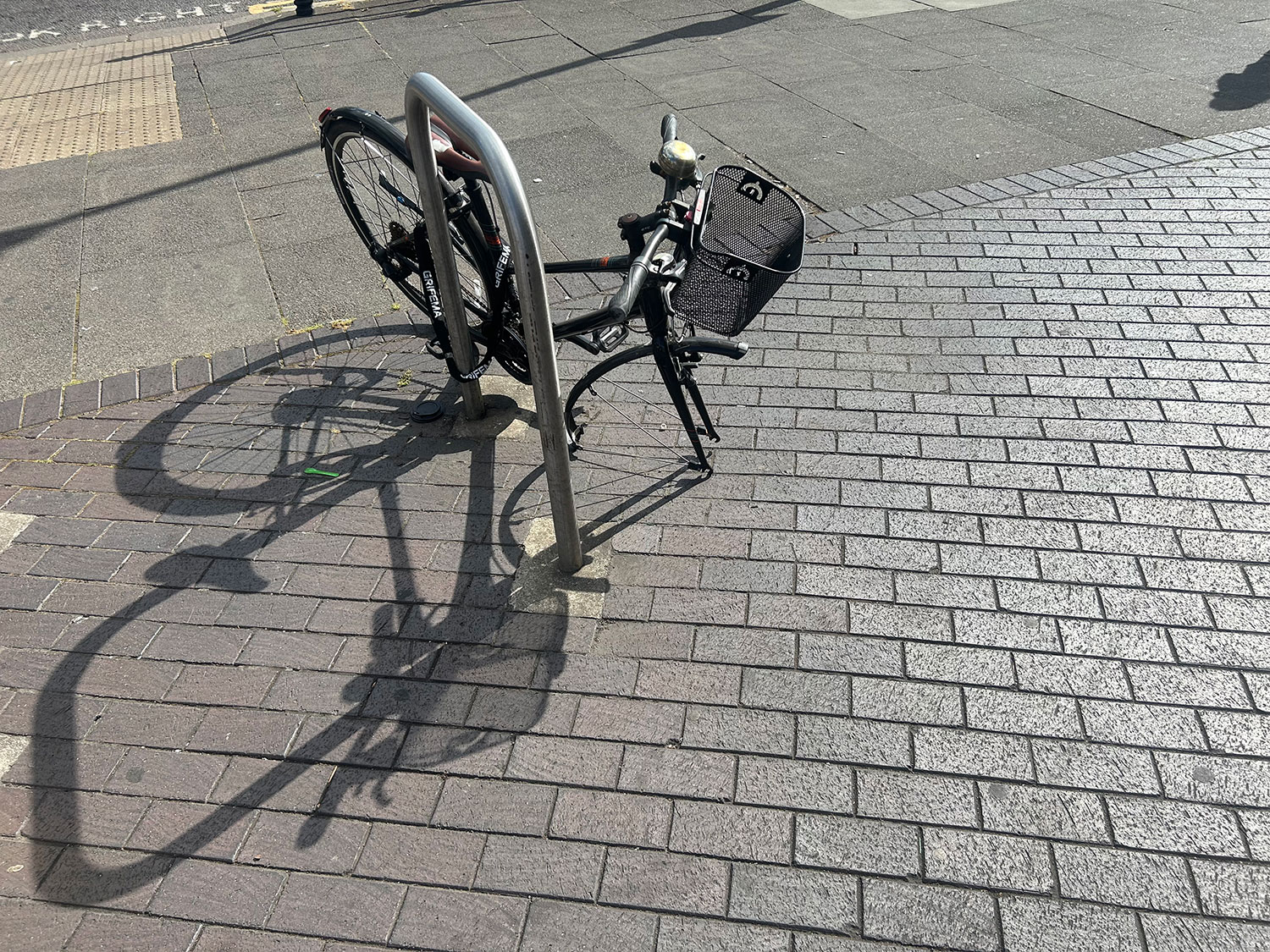 Shadow & Dead Bike outside Southgate Tube Station